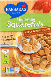 BARBARA'S: Bakery Multigrain Squarefuls Cereal Maple Brown Sugar, 12 oz