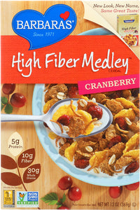 BARBARA'S BAKERY: High Fiber Medley Cereal Cranberry, 13 oz