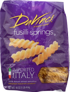 DAVINCI: Fusilli-Springs Pasta, 16 Oz