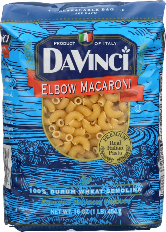 DAVINCI: Elbow Macaroni Pasta, 16 oz