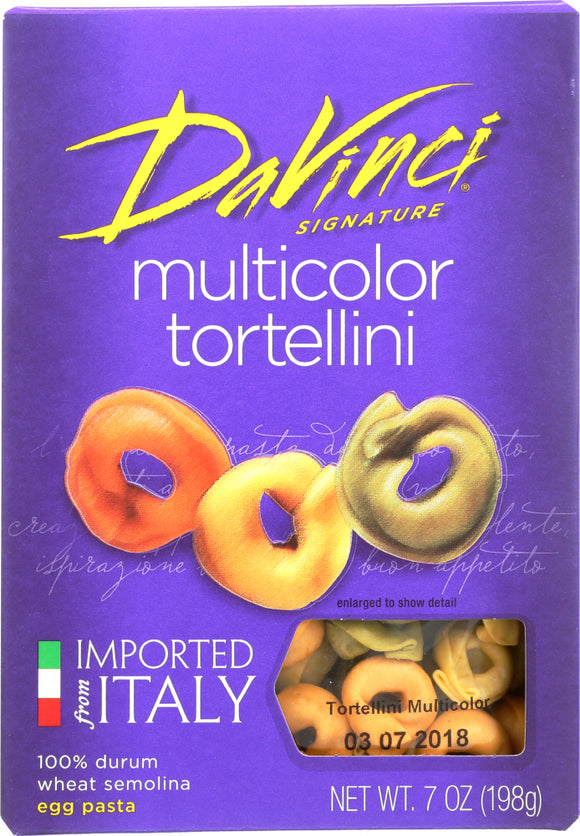 DAVINCI: Multi Color Tortellini Italian Pasta, 7 Oz