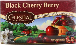 CELESTIAL SEASONINGS: Black Cherry Berry Herbal Tea Caffeine Free, 20 bg