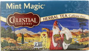 CELESTIAL SEASONINGS: Mint Magic Caffeine Free Herbal Tea 20 Tea Bags, 1.4 oz