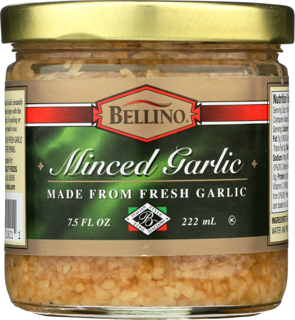 BELLINO: Minced Garlic Made From Fresh Garlic, 7.5 oz