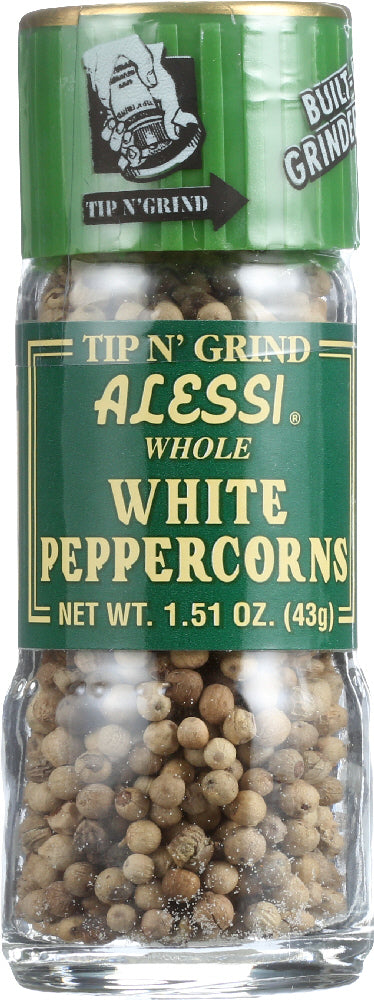 ALESSI: Tip N' Grind Whole White Peppercorns, 1.51 Oz