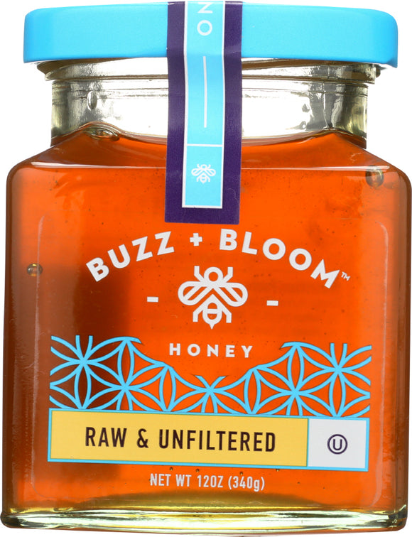 BUZZ & BLOOM: Honey Raw Glass, 12 oz