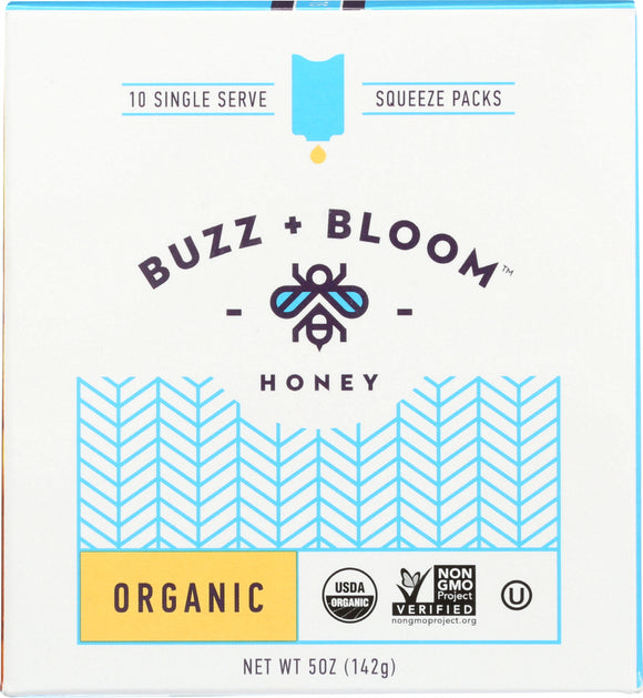 BUZZ & BLOOM: Honey Single Serve Organic, 5 oz