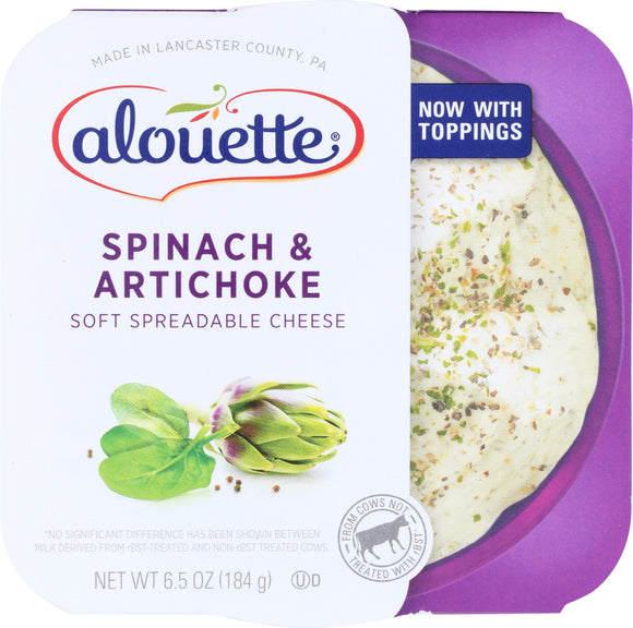 ALOUETTE: Cheese Spinach Artichoke, 6.5 oz