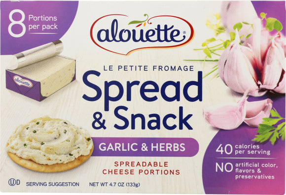 ALOUETTE: Cheese Fromage Garlic & Herb, 4.7 oz