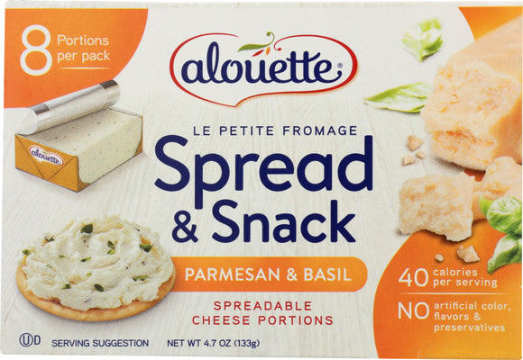 ALOUETTE: Cheese Fromage Basil Parmesan, 4.7 oz