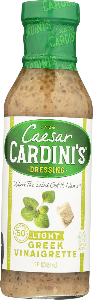 CARDINI'S: Light Greek Vinaigrette Dressing, 12 oz