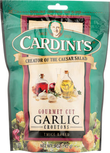 CARDINI'S: Gourmet Cut Garlic Croutons, 5 oz