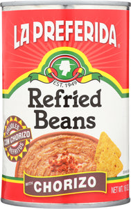 LA PREFERIDA: Refried Beans with Chorizo, 16 oz