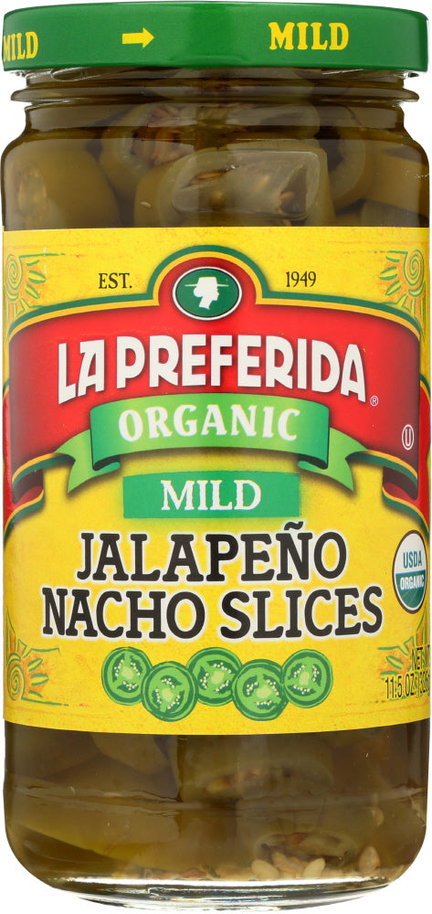 LA PREFERIDA: Organic Jalapeno Nacho Slices Mild, 11.5 oz