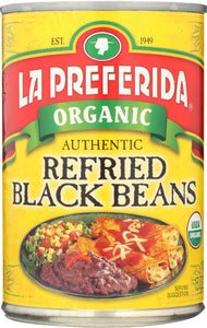 LA PREFERIDA: Organic Refried Black Beans, 15 oz