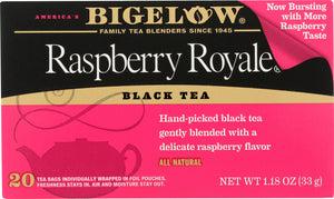 BIGELOW: Raspberry Royale Black Tea 20 Tea Bags, 1.18 oz