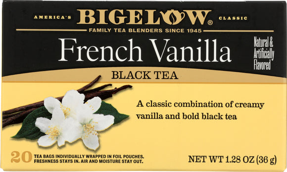 BIGELOW: French Vanilla Black Tea 20 Tea Bags, 1.28 oz