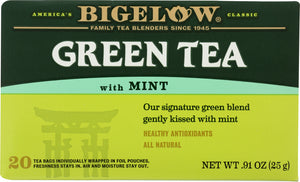 BIGELOW: Green Tea with Mint, 20 tea bags