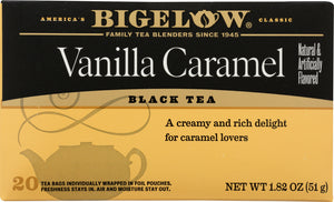 BIGELOW: Tea Black Tea Vanilla Caramel, 20 Tea Bags