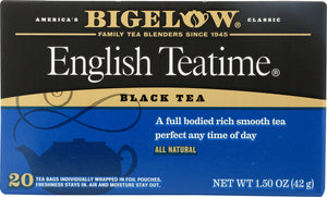 BIGELOW: Tea Black Tea English Teatime, 20 tea bags