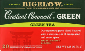 BIGELOW: Constant Comment Green Tea 20 Tea Bags, 1.18 oz