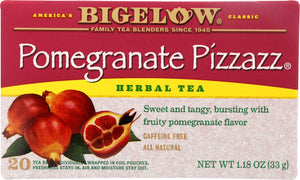 BIGELOW: Pomegranate Pizzazz Herb Tea Caffeine Free 20 Tea Bags, 1.18 oz