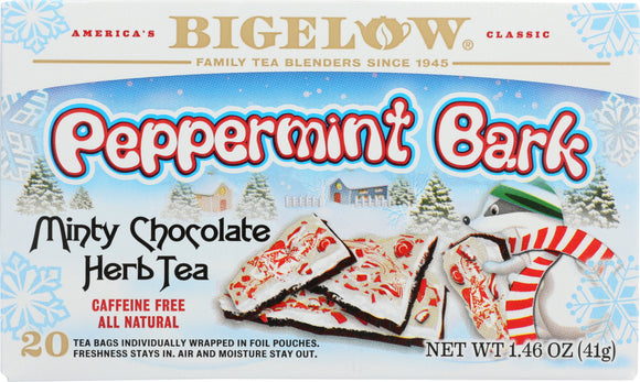 BIGELOW: Tea Peppermint Bark 20 Bags, 1.46 oz