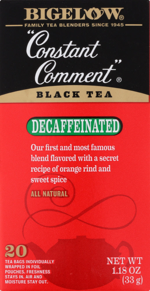 BIGELOW: Constant Comment Black Tea Decaffeinated 20 Tea Bags, 1.18 oz