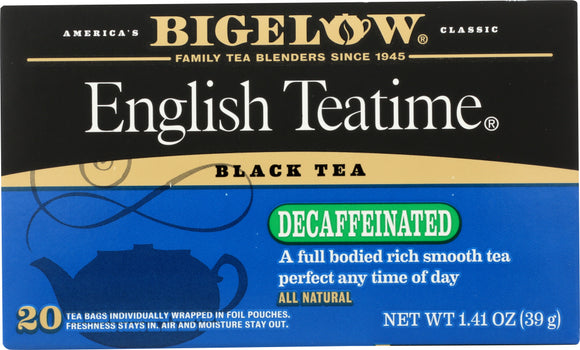 BIGELOW: Tea Black Tea English Teatime, 20 Tea Bags