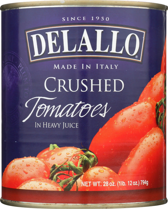 DELALLO: Italian Crushed Tomatoes In Heavy Juice With Basil, 28 oz