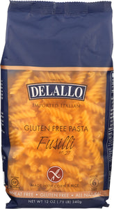 DELALLO: Gluten Free Corn and Rice Fusilli, 12 oz