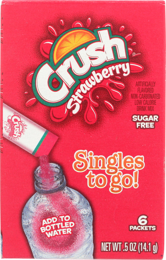 CRUSH: Singles To Go Strawberry 6 Packets, 0.5 oz