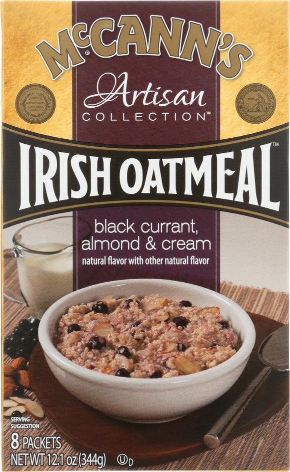 Mccann Instant Irish Oatmeal Black Currant Almond, Natural Flavor With Other Natural Flavor, 12.1 Oz