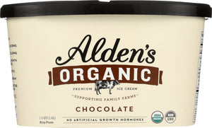 ALDENS ORGANIC: Ice Cream Chocolate Organic, 48 oz