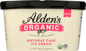 ALDENS ORGANIC: Birthday Cake Ice Cream, 48 oz