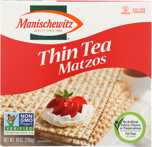 MANISCHEWITZ: Thin Tea Matzos, 10 Oz