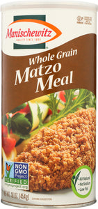 MANISCHEWITZ: Whole Grain Matzo Meal, 16 oz