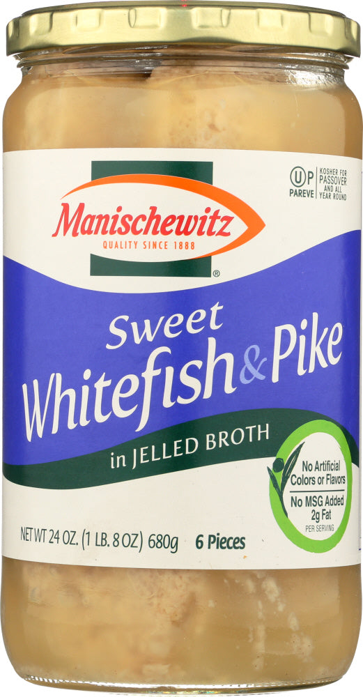 MANISCHEWITZ: Sweet Whitefish & Pike in Jelled Broth, 24 Oz