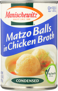 MANISCHEWITZ: Condensed Soup Matzo Balls in Chicken Broth, 10.5 Oz