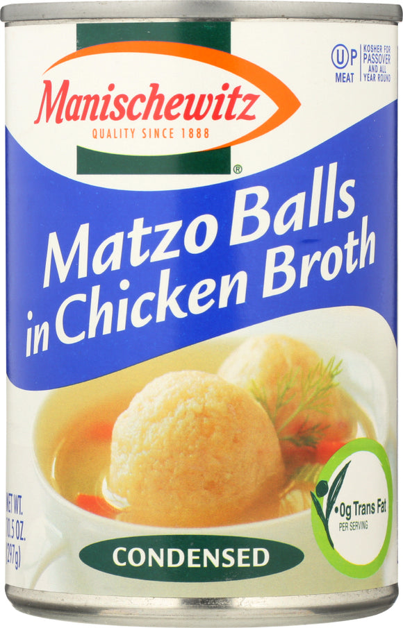 MANISCHEWITZ: Condensed Soup Matzo Balls in Chicken Broth, 10.5 Oz