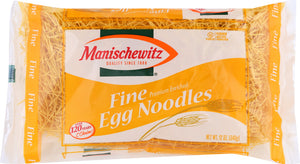 MANISCHEWITZ: Egg Noodles Fine, 12 Oz