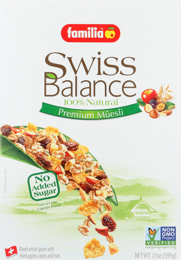 FAMILIA: Swiss Balance Natural Muesli No Sugar Cereal, 21 oz