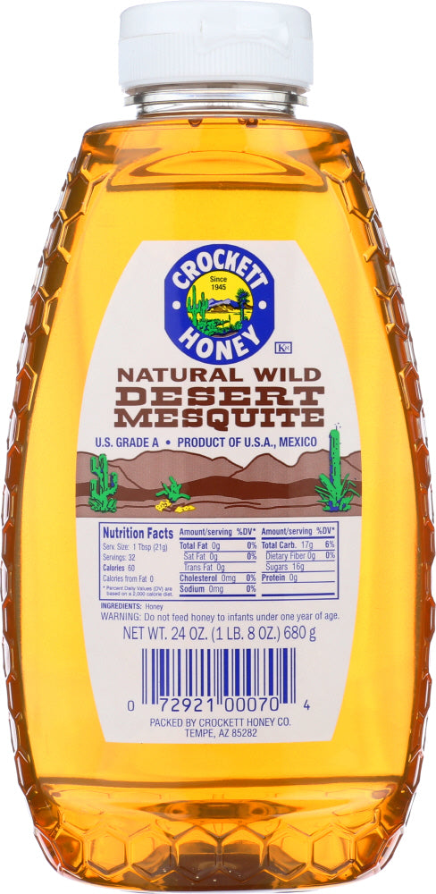 CROCKETT HONEY: Honey Desert Mesquite Squeeze, 24 oz
