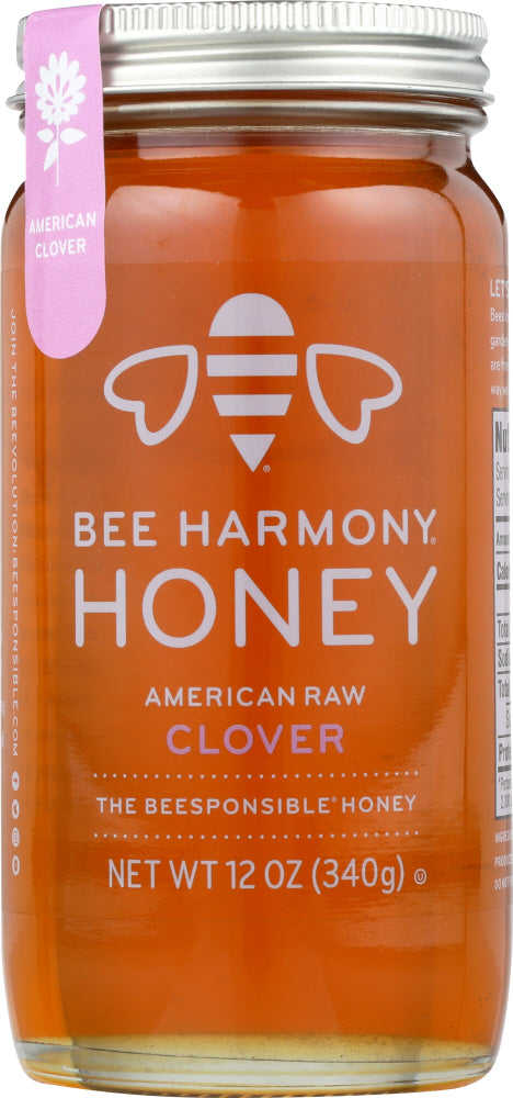 BEE HARMONY: Honey American Clover, 12 oz