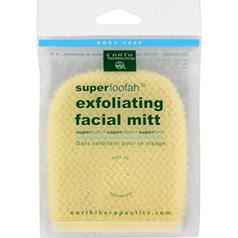 EARTH THERAPEUTICS: Loofah Super Facial Mitt, 1 ea