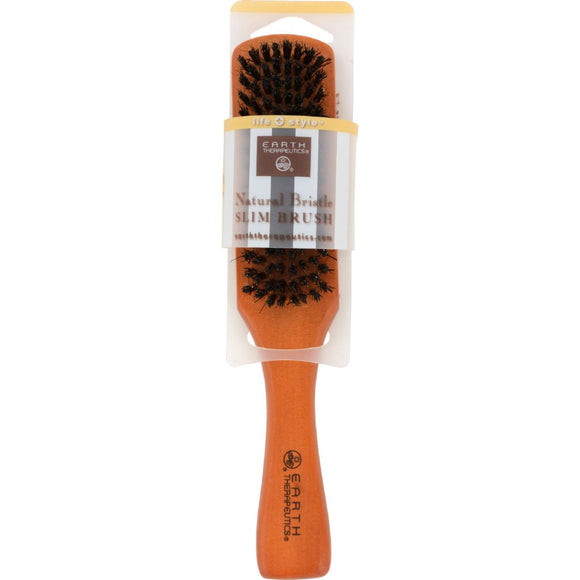 EARTH THERAPEUTICS: Brush Natural Bristle Slim, 1 ea