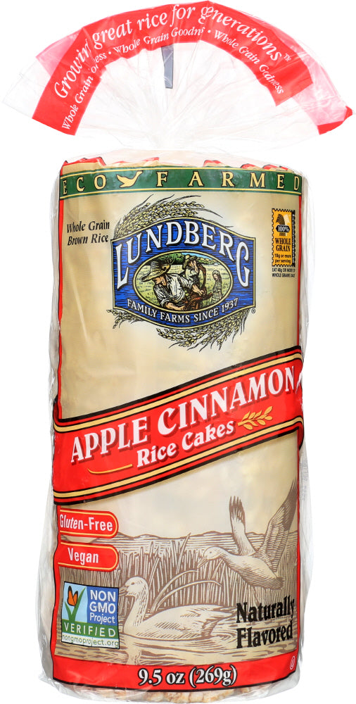 LUNDBERG: Apple Cinnamon Rice Cakes, 9.5 oz