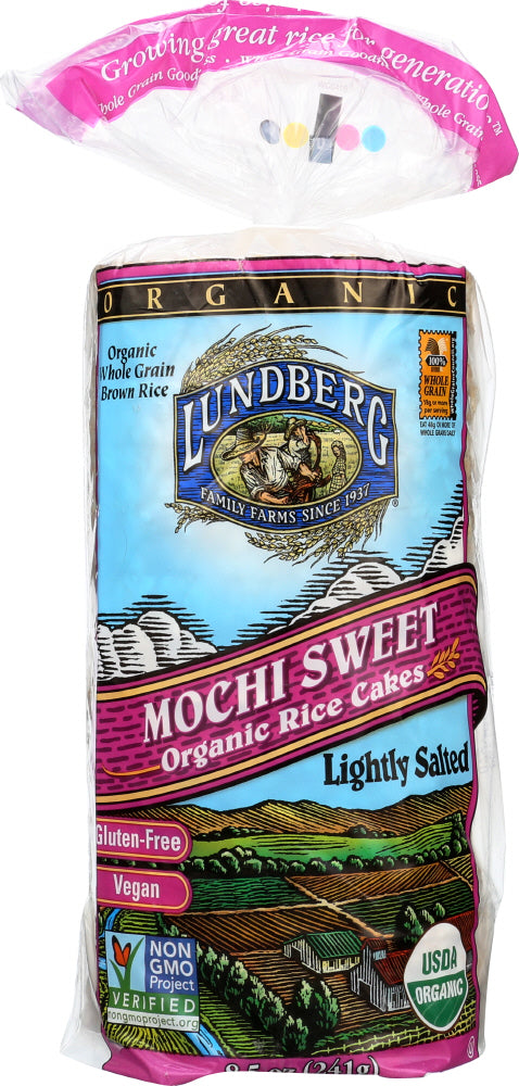 LUNDBERG: Lightly Salted Organic Rice Cakes Mochi Sweet, 8.5 oz