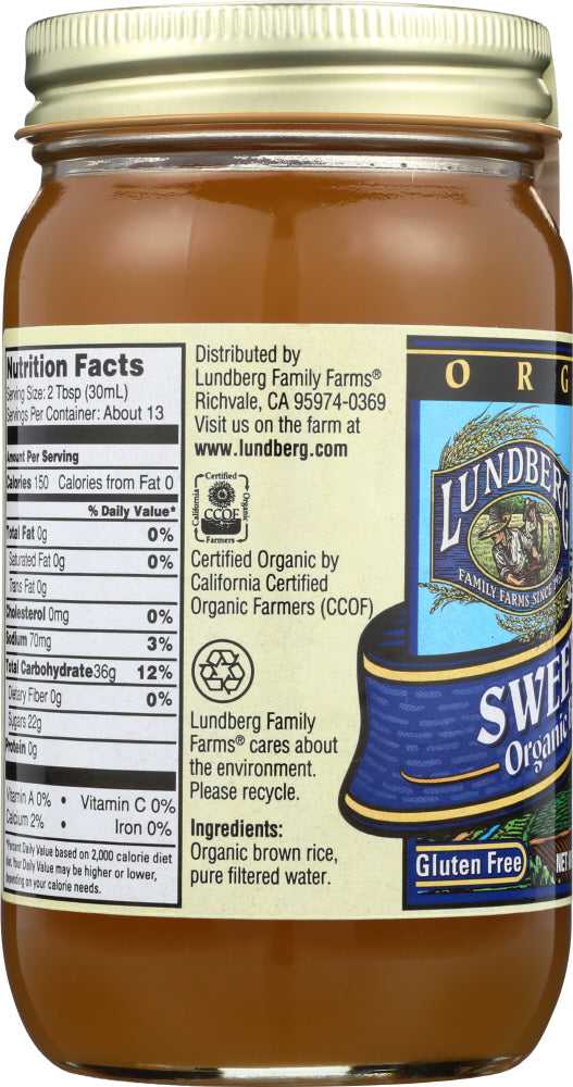 LUNDBERG: Sweet Dreams Organic Brown Rice Syrup, 21 oz