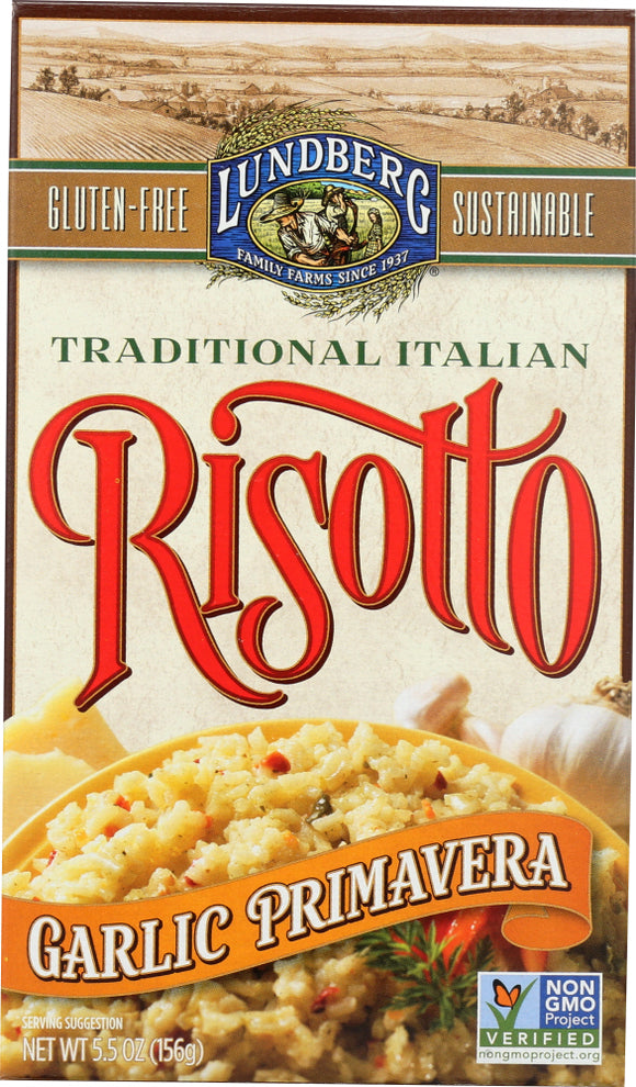 LUNDBERG: Risotto Garlic Primavera, 5.5 Oz